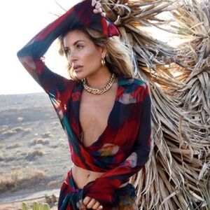 Rat and Boa Gemini Print Blouse Small